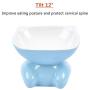 Cat Bowl,Raised Cat Food Bowls Anti Vomiting,Tilted Elevated Cat Bowl,Ceramic Pet Food Bowl for Flat-Faced Cats,Small Dogs,Protect Pets Spine,Dishwasher Safe