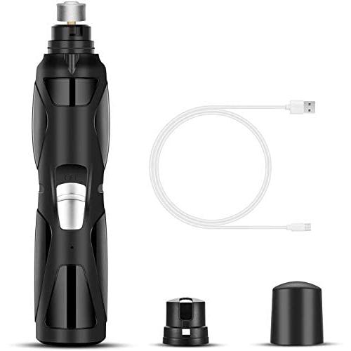 Wixann Dog Nail Grinder with Light, Upgraded Professional Low Noise 2 Speed Pet Nail Grinder Electric Rechargeable Pet Nail Trimmer Painless Paws Grooming Trimming for Small Medium Large Dogs Cats
