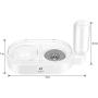 Real Pet Double Dog Cat Bowls Cat Automatic Water Dispenser Detachable Dog Glass Feeder Bowl No-Spill Pet Food Water Bowls for Cats and Small Dog