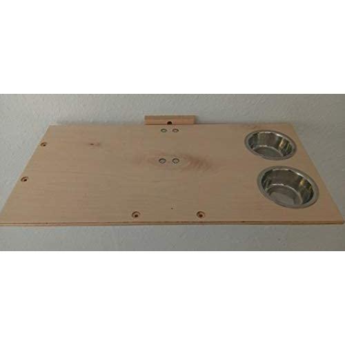 A Cats Domain Wall Mounted Cat Feeding Shelf (Elevated Diner) Physical Size: Depth- 12.75 Inches Width- 24 Inches Height- 2.5 Inches (24 Width, Unfinished)