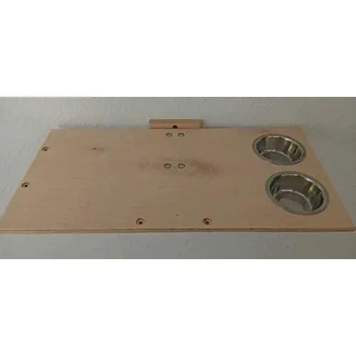 A Cats Domain Wall Mounted Cat Feeding Shelf (Elevated Diner) Physical Size: Depth- 12.75 Inches Width- 24 Inches Height- 2.5 Inches (24 Width, Unfinished) A Cats Domain Wall Mounted Cat Feeding Shelf (Elevated Diner) Physical Size: Depth- 12.75 Inches Width- 24 Inches Height- 2.5 Inches (24 Width, Unfinished)