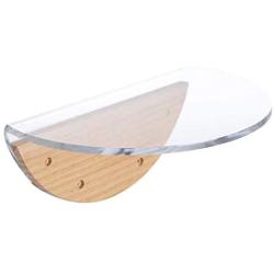 MYZOO Round Lack Clear : Wall Mounted Cat Shelf, Wooden Cat Furniture, Floating Cat Perch, Cat Tree