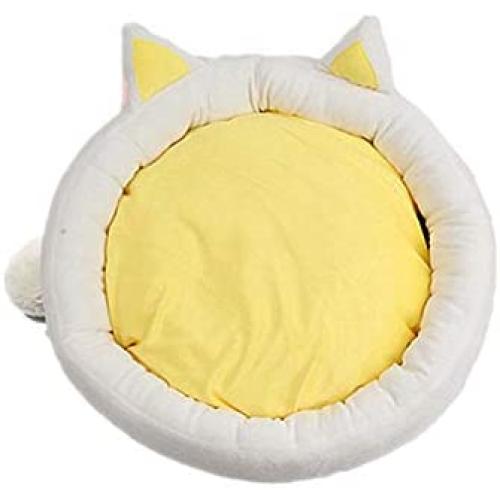ICEGREY Luxury Soft Pet Bed Cat Cushion Round with Toy Ball