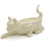 3 Individuals Ring Holder for Jewelry Ceramic Cat Table Decor Stand ( Royal Blue Kitty + White Cat Bowl + Boutique Blue Cat)