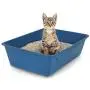 Petmate Open Cat Litter Box,Mouse Grey, Small (14''x10.5''x3.5'')
