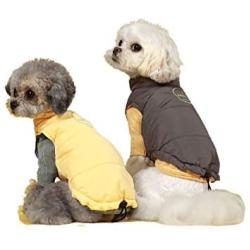 Cold Weather Dog Warm Snap Drawstring Contrast Colorful Vest Jacket Coats,Pet Winter Clothes for Small Medium Large Dogs. Toy Poodle,Yorkshire,Maltese