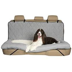 PetSafe Happy Ride Car Cuddler, Dog Bed Seat Cover - Grey and Tan - Bench and Bucket Covers for Cars, SUVs and Trucks