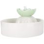 THMY Cat Water Fountain, Ceramic Automatic Pet Drinking Water Fountain Automatic Cycle Cat Water Fountain Dispenser(Green)