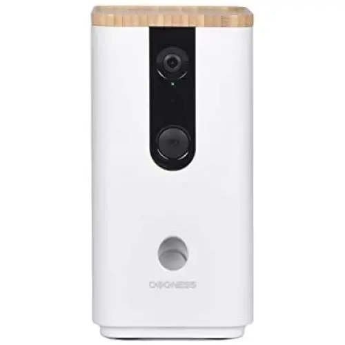 DOGNESS Wi-Fi Pet Camera with Treat Dispenser for Dogs and Cats. 720P HD Video, 165° Full-Room View, 2-Way Audio, Sound/Motion Alerts, Night Vision, Pet Monitor, White DOGNESS Wi-Fi Pet Camera with Treat Dispenser for Dogs and Cats. 720P HD Video, 165° Full-Room View, 2-Way Audio, Sound/Motion Alerts, Night Vision, Pet Monitor, White