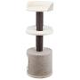 Royal Pet Club Cara Gray Cat Tower for Large Cats, with Scratching Posts, Two Platforms, Top Platform Padded with Back Rest, Condo, Removable Cushion (44444)
