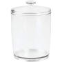 mDesign Tall Plastic Pet Storage Canister Jar with Lid - Holds Dog/Puppy Food, Treats, Toys, Medical, Dental and Grooming Supplies - Medium - 6 Pack - Clear