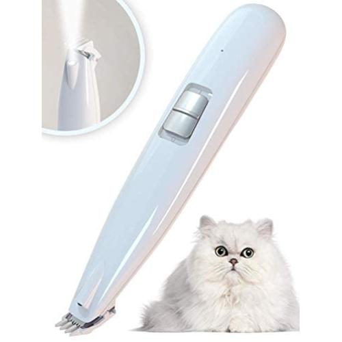 Dog Grooming Clippers with LED Light, Cat Dog Paw Clippers Pet Hair Trimmer, Rechargeable Wireless Design Low Noise Electric for Hair Around Face, Eyes, Ears, Paw, Rum
