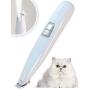 Dog Grooming Clippers with LED Light, Cat Dog Paw Clippers Pet Hair Trimmer, Rechargeable Wireless Design Low Noise Electric for Hair Around Face, Eyes, Ears, Paw, Rum