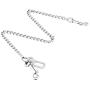 Pettom Metal Dog Car Seat Belt Chain Leash Pet Vehicle Safety Restraint Lead Stainless Steel Chew Proof Dog Car Leash Double Clips & Latch Attachment