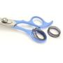 Scaredy Cut Silent Pet Grooming Kit for Dog, Cat and All Pet Grooming - A Quiet Alternative to Electric Clippers for Sensitive Pets (17pc RH + Scissor Sharpener, Blue)