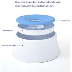 Norgail NO Spill Dog Water Bowl, Splash-Free Pet Bowl, Vehicle Carried Water Bowl for Dogs/Cats/Pets (Green-White)