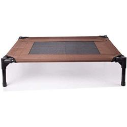 Pet Bed Dog Bed Elevated Pet Bed, Portable Camping Raised, for Large Medium Small Pet Cats Dog Pet Waterloo (Color : Brown, Size : M(76×60×16cm))