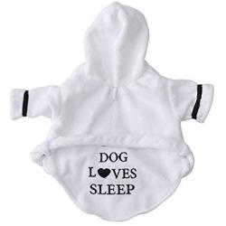 Balacoo Pet Bathrobe Pajamas Quick Drying and Super Absorbent Night Gown Bath Robe for Dog Cat with Hood