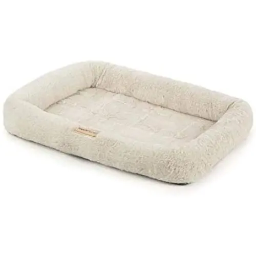 PoochPlanet LuxuLounger Crate Mat, Dog Bed, Cushioned, Durable Plush, Soft, Textured, Bolstered, Cream, Small (20x14.5) PoochPlanet LuxuLounger Crate Mat, Dog Bed, Cushioned, Durable Plush, Soft, Textured, Bolstered, Cream, Small (20x14.5)