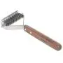 PetQoo Dematting Comb for Dogs - Double Sided Shedding and Dematting Undercoat Rake Comb for Dogs and Cats, Extra Wide, Stainless Steel with Wooden Handle, Gently Removes Undercoat Knots Mats PetQoo Dematting Comb for Dogs - Double Sided Shedding and Dematting Undercoat Rake Comb for Dogs and Cats, Extra Wide, Stainless Steel with Wooden Handle, Gently Removes Undercoat Knots Mats