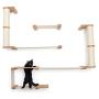 CatastrophiCreations Roman - Multiple-Level Cat Hammock & Climbing Activity Center Wall-Mounted Cat Tree Shelves