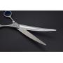 Professional Dog/Pet Grooming Shear Scissors 8.0'' Stainless Steel 440C Japanese Process (8.0'' Curved Blue Diamond)