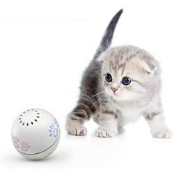 GMWZ Smart Cat Toy Ball, Pet Products USB Rechargeable Kitten Toy Balls, Automatic Red Dot Funny Cat Playing Movement