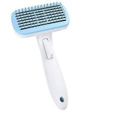 TOTTPED Pet self-Cleaning Nail Rake Comb cat and Dog Hair Brush removes All Hair, Knots, Cleans and Sheds