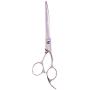 ShearsDirect Stainless Curved Set Handle Cutting Shear with Adjustable Gem Stone Tension, 7''