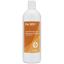 Pet MD - Oatmeal Dog Shampoo Cats and Dogs for Itch Relief and Moisturizer for Dry Skin and Coat - 16 Oz