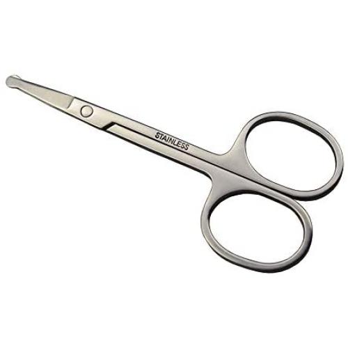 Motanar 3.5-Inch Stainless Steel Dog Pet Round-Tip Home Grooming Scissors for Nose Hair,Ear Hair,Face Hair,Paw Hair