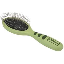 Safari by Coastal Wire Pin Brush with Ergonomic Plastic Handle for All Dog Breeds & All Coat Types
