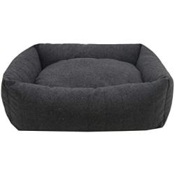Rosewood Medium Dog Bed for Medium Dog Breeds. Machine Washable, Super Soft and Cosy Grey Felt Orthopaedic Memory Foam Dog Bed, 73x55x17cm (approximatley 28x21x7 inch)