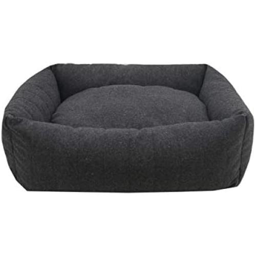 Rosewood Medium Dog Bed for Medium Dog Breeds. Machine Washable, Super Soft and Cosy Grey Felt Orthopaedic Memory Foam Dog Bed, 73x55x17cm (approximatley 28x21x7 inch)