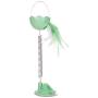 ocijf179 Cat Spring Ball Toy Tumbler Swinging Spring Ball Flash Teasing Toy with Bell Feather Cat Pet Toy - Green