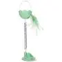 ocijf179 Cat Spring Ball Toy Tumbler Swinging Spring Ball Flash Teasing Toy with Bell Feather Cat Pet Toy - Green