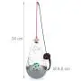 Relaxdays Cat Toy, 3in1, Interactive, Treat Tumbler, Teaser Wand Mouse & Ball with Bell, Kitten, Fun, Grey, Pack of 1, Gray