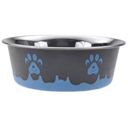 Maslow Design Series Non-Skid Paw Design Bowl, Blue 54 oz/6.75 Cup