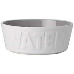 PetRageous 14014 Back to Basics Dishwasher and Microwave Safe Dog Water Bowl 6-Inch Diameter 2.25-Inch Tall 2.5-Cup Capacity For Medium and Large Dogs and Cats of All Sizes, White