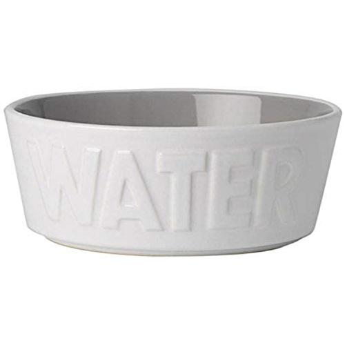 PetRageous 14014 Back to Basics Dishwasher and Microwave Safe Dog Water Bowl 6-Inch Diameter 2.25-Inch Tall 2.5-Cup Capacity For Medium and Large Dogs and Cats of All Sizes, White