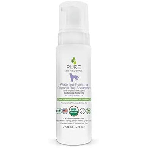 Pure and Natural Pet - Waterless Foaming Organic Dog Shampoo Lavender 7.5 oz.