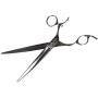 ShearsDirect Japanese 440C Stainless Steel Curved Shear with Swivel Off Set Handle Design, 8-Inch