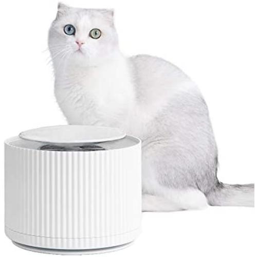 Furrytail Cat Water Fountain, Ultra-Quiet Automatic Pet Water Fountain for Cats and Small Dog, 64oz/1.88L Elegant Cat Water Dispenser with Auto Power-Off Pump, Smart LED Light