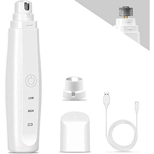 MGahyi Dog Nail Grinder, 2-Speed Electric Pet Nail Trimmer, Low Noise Dog & Cat Nail Clippers, 3 Ports Rechargeable Painless Pet Grooming Trimming Tool for Small Medium Large Dogs and Cats