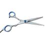 Sonnyridge Professional Grade Stainless Steel Grooming Scissors for Dogs or Cats - Grooming Scissors Kit Includes Staight, Curved, Thinning Scissors with Comb and a 3 Grinding Port Nail Filer