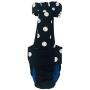 Barkertime Premium Waterproof Dog Diaper Overall - Made in USA - White Polka Dot on Black Escape-Proof Waterproof Premium Dog Diaper Overall, L, Without Tail Hole