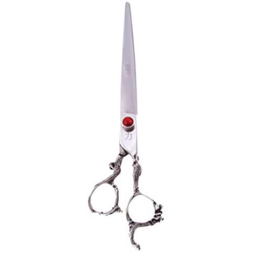 ShearsDirect Japanese 440C Stainless Steel Straight Shear with Dragon Handle, 9.0''