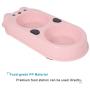 UPSKY Double Dog Cat Bowls Double Premium Stainless Steel Pet Bowls with Cute Modeling Pet Food Water Feeder