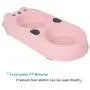 UPSKY Double Dog Cat Bowls Double Premium Stainless Steel Pet Bowls with Cute Modeling Pet Food Water Feeder