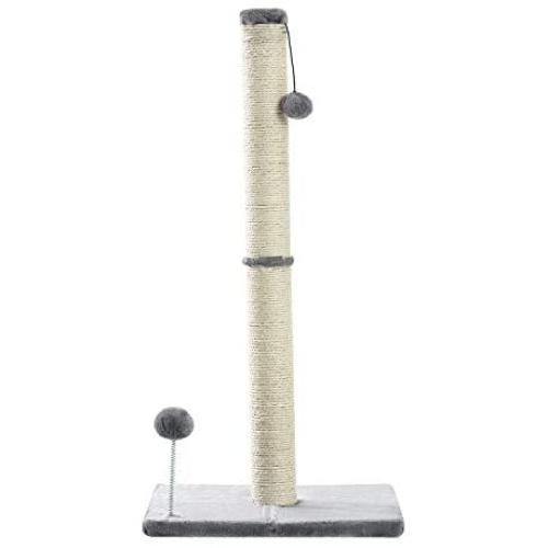 BIGA Cat Scratching Post Claw Scratcher with Sisal Rope and Teaser Ball for Pet 31in